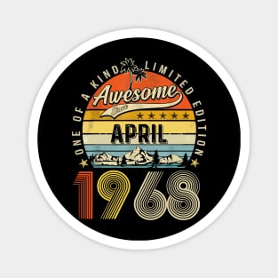 Awesome Since April 1968 Vintage 55th Birthday Magnet